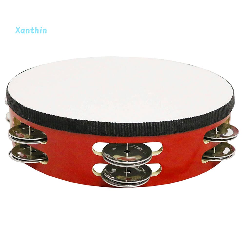 Tambor De Pandeiro De Madeira De 6/7/8 Polegadas , Instrumento Redondo De Percussão Musical