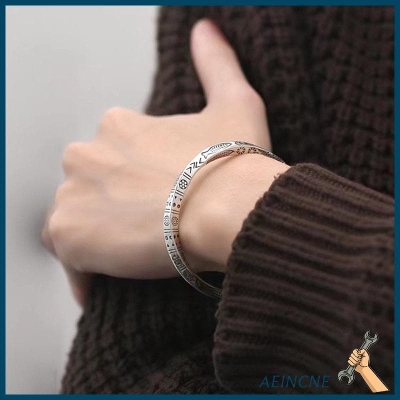 Pulseiras AEIN Pretas Torcidas Mobius Cuff-Pulseira Talismãs Amuletos