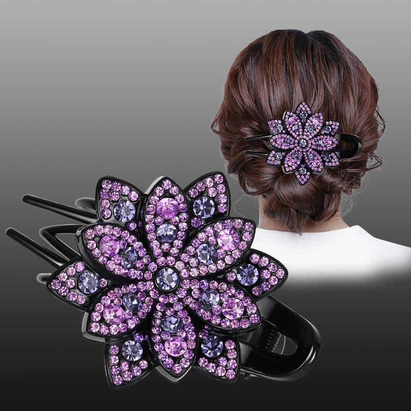 Cabeça traseira Grab clip Hairpin acessórios de cabelo strass grampo de cabelo feminino bobina laço de cabelo Duckbill c