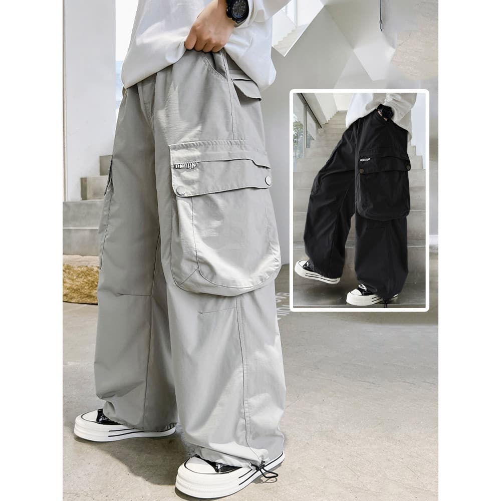 Crianças roupas meninos calças soltas calças retas primavera roupas 2026 novo estilo grandes meninos macacão primavera c