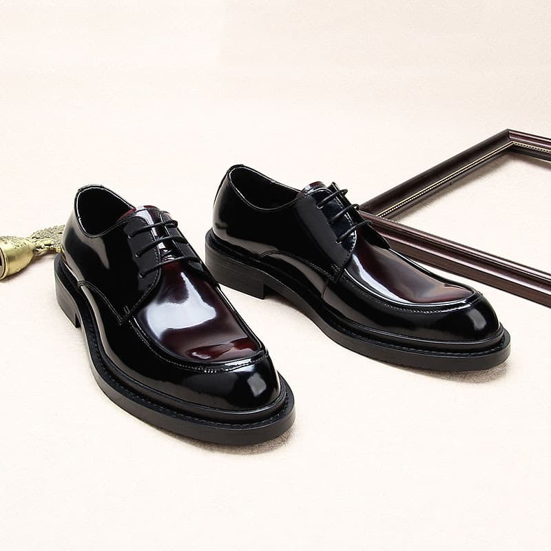 Novo estilo sapatos de dedo grande masculino negócios britânicos Formal Wear couro patente versão coreana sapatos de ded