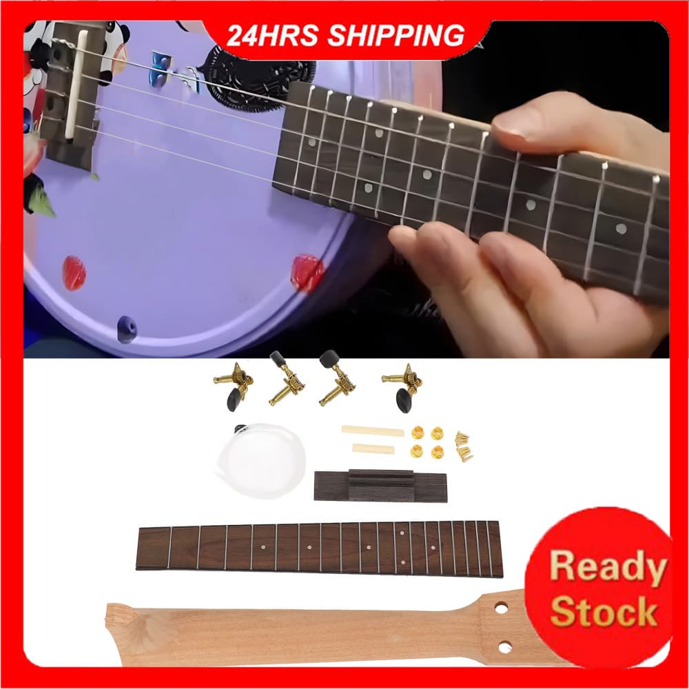 Mingzhe Ukulele Neck Kit Construir Artesanato Conjunto de escala de madeira jacarandá Atividades divertidas para a