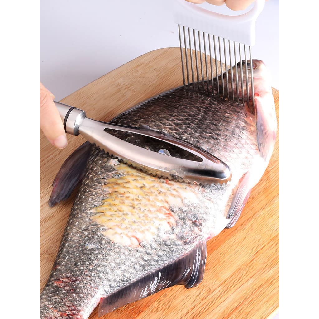 Plaina de escama de peixe em aço inoxidável 304, raspador de escama de peixe, ferramenta doméstica para matar peixes, co