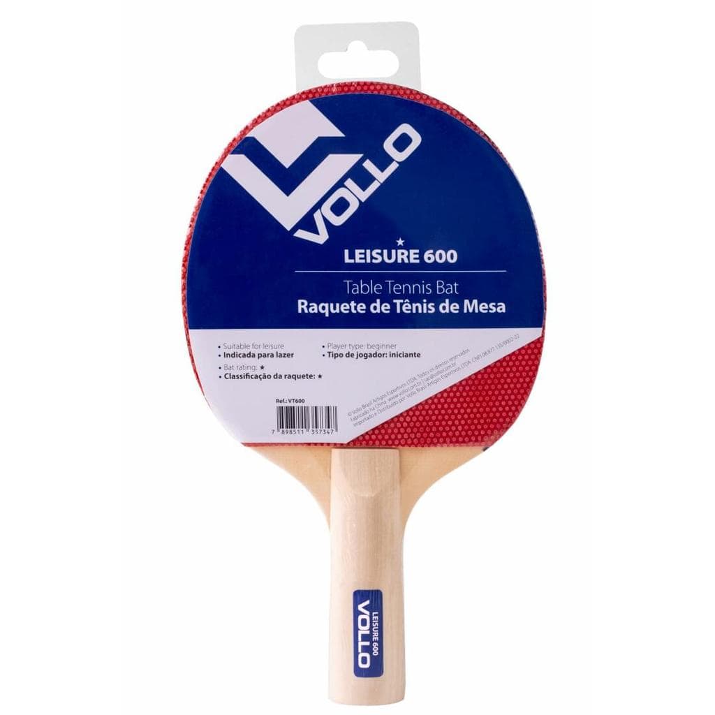 Raquete Tênis De Mesa Lazer Vollo Leisure 600 Ping Pong