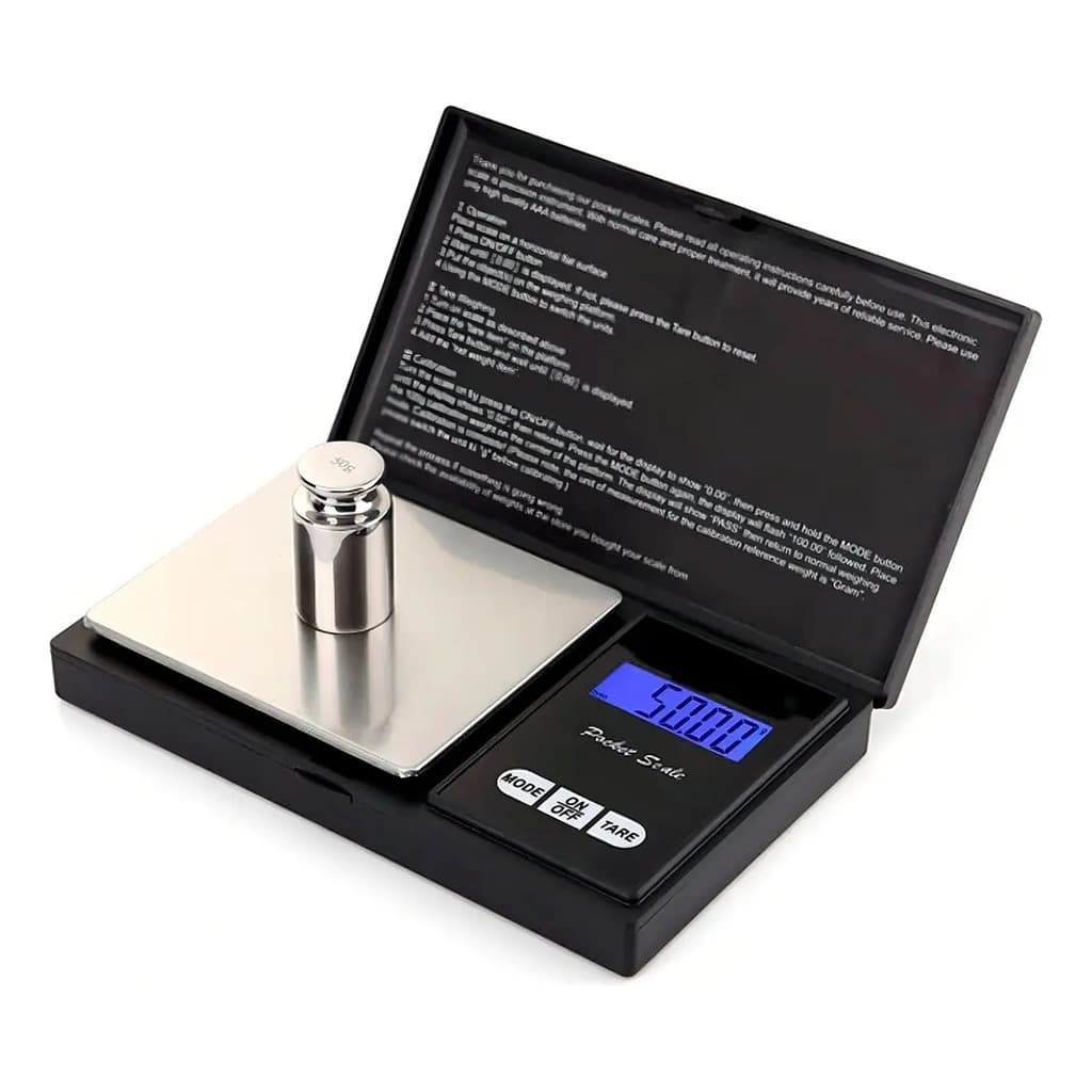 Mini Balança Digital 500g 0.1g Onistek Com Tara E Desligamento Automático Preta 500 G
