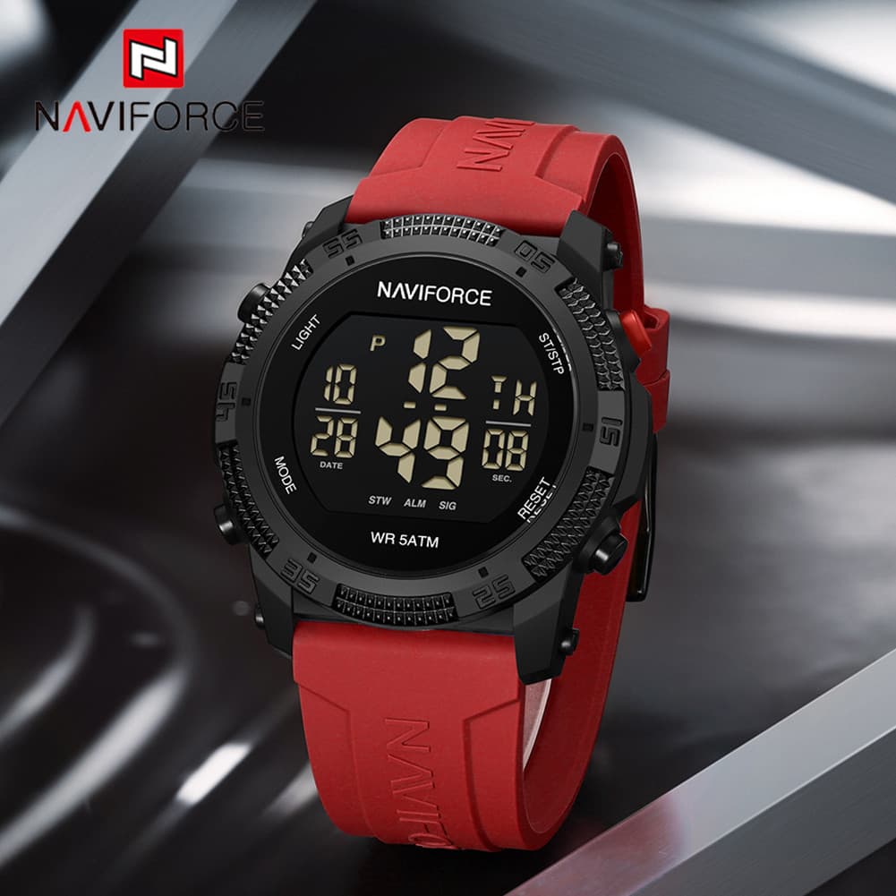 NAVIFORCE Marca Original Homens Moda Relógio Resistente À Água Personalidade Relógios De Pulso Luxo Pulseira De Silicone