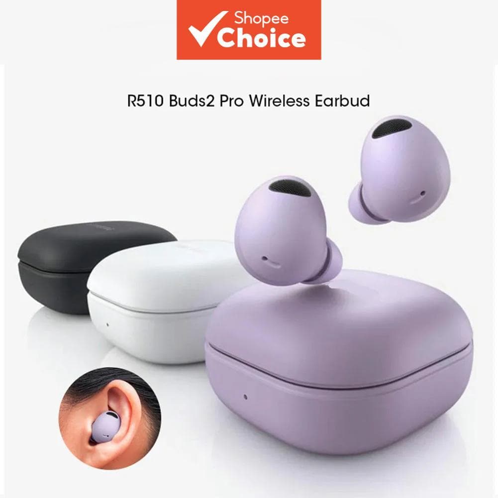 Fones de ouvido Buds2 Pro R510, fones de ouvido sem fio Bluetooth, fones de ouvido ANC HiFi estéreo TWS ENC, bateria de