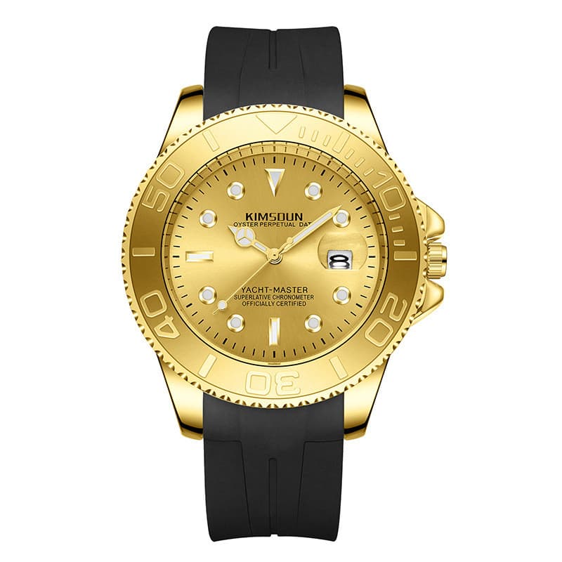 Novo relógio masculino Kingston, relógio de pulso estilo iate, relógio de quartzo luminoso e elegante, relógio masculino