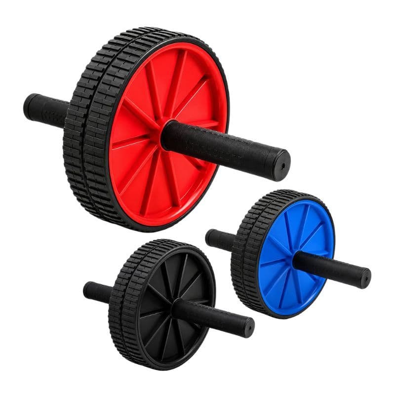 Roda Abdominal Dupla Rolo para Exercícios Pegador Ergonômico