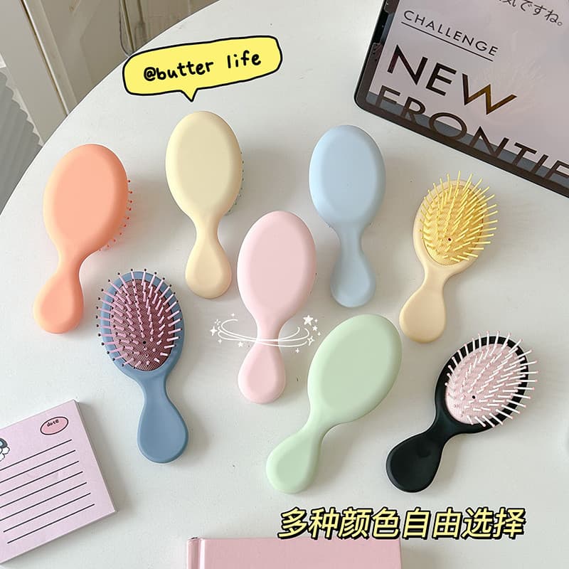 Mini Escova de Cabelo com Almofada de Ar Macaron, Escova de Massagem Portátil com Almofada de Ar, Escova de Cabelo Portá