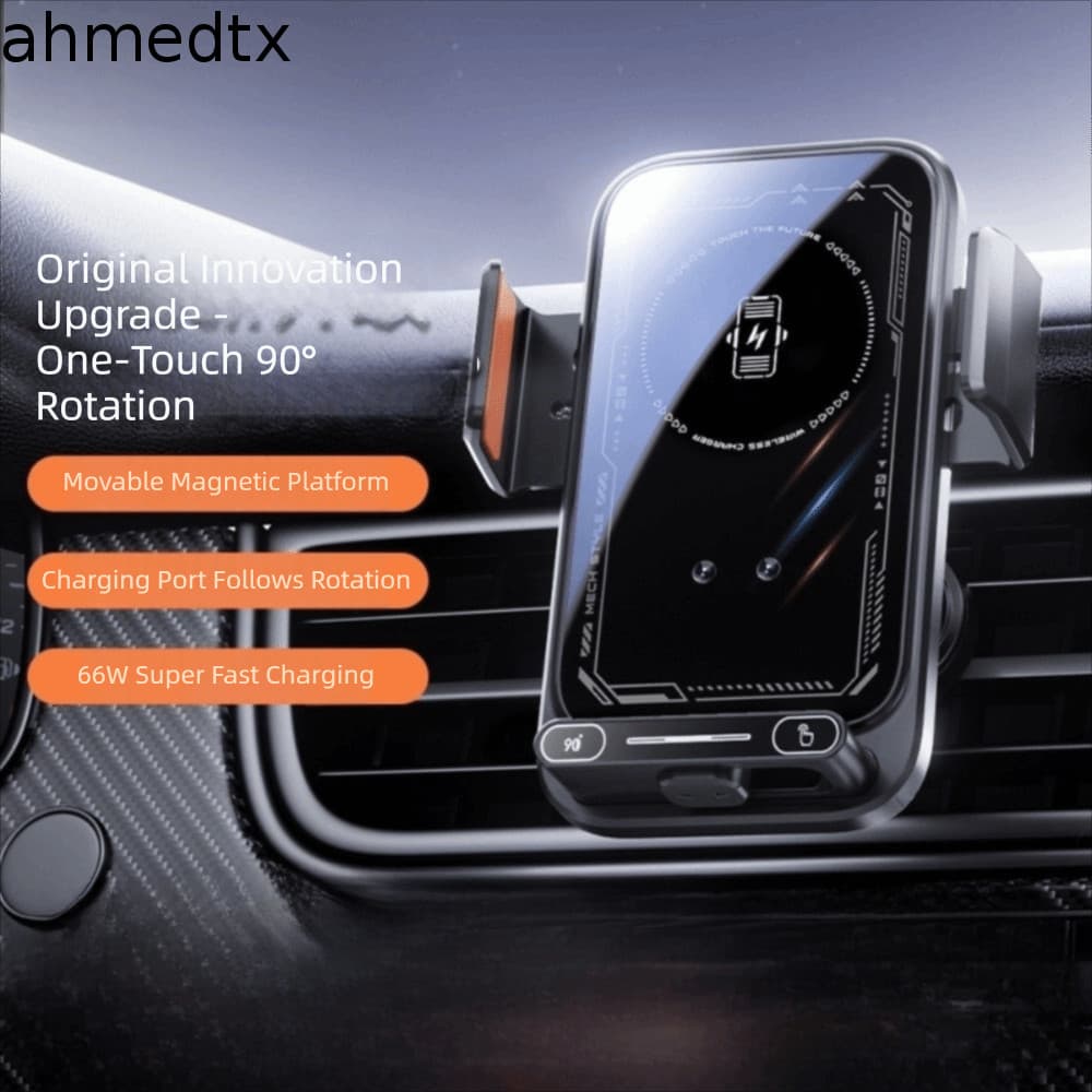 Carregador De Carro Sem Fio AHMEDTXB , Telefone Para Com Detecção Automática Por Indução
