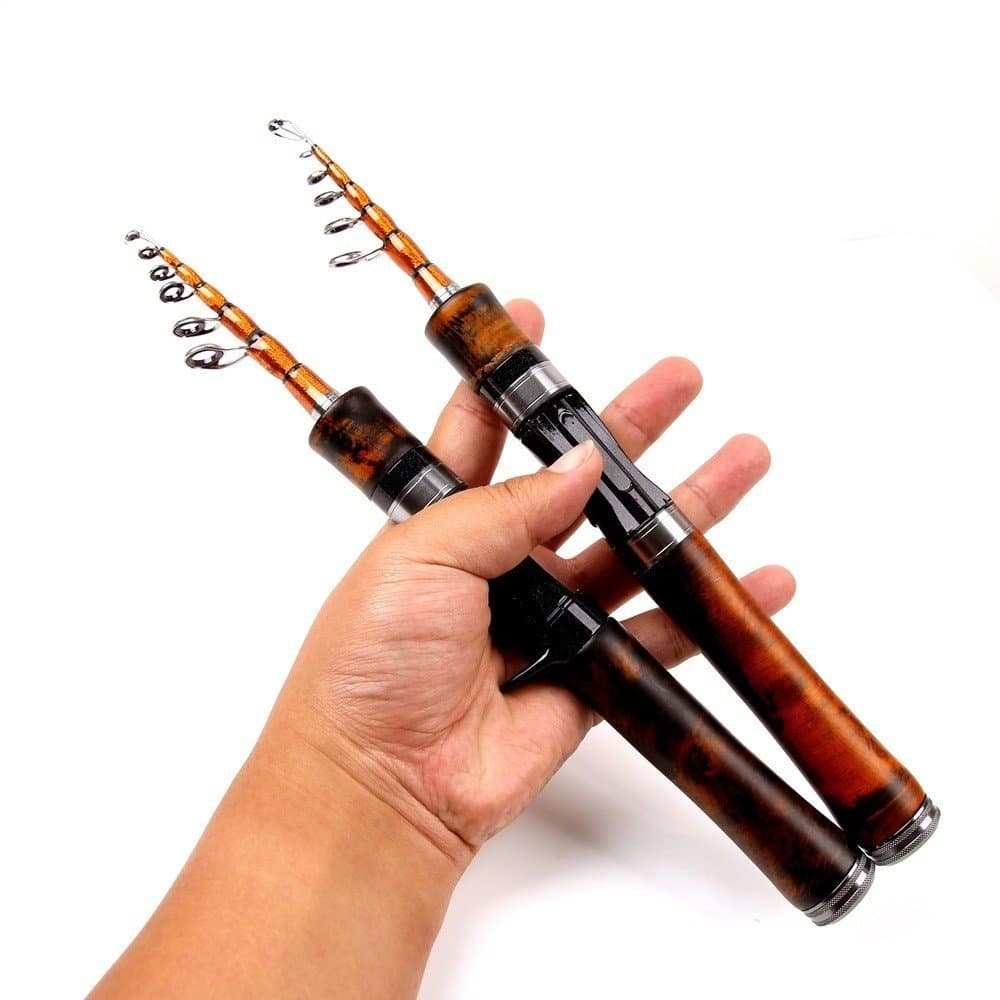 Vara de pesca telescópica ultracurta, vara de micro-pesca UL, vara de pesca telescópica portátil para o mar, vara de arr