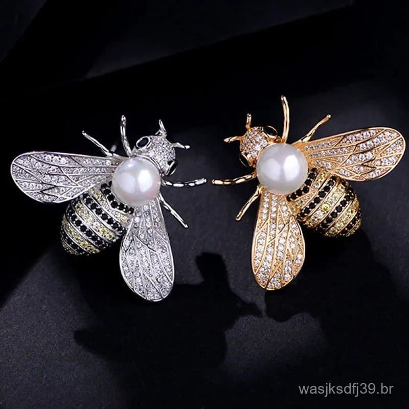 12 Broche Mulheres Delicado Little Bee Broches Pin Strass Cristal