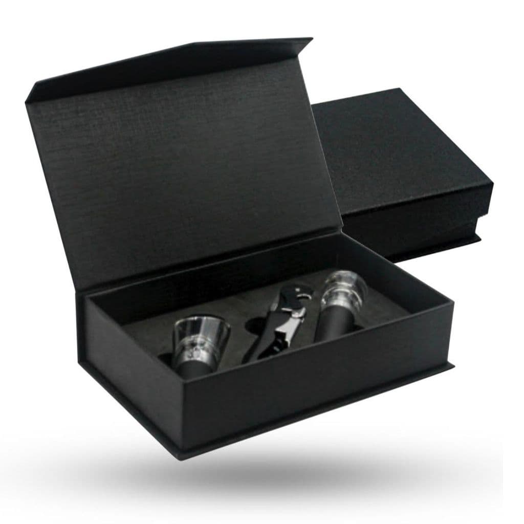 Kit Acessórios para Vinho com Saca-Rolhas, Tampa a Vácuo e Aerador Maxicasa