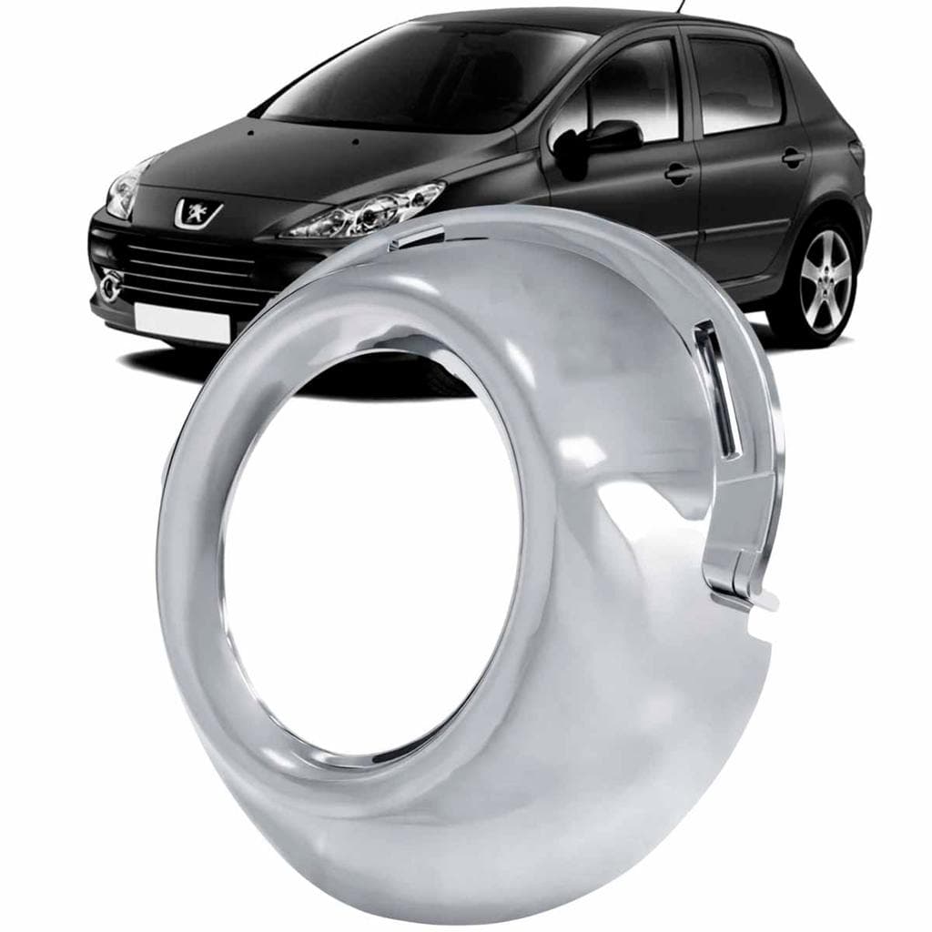 Aro Moldura Milha PEUGEOT 307 2007 2008 2009 2010 2011 2012 Cromado Lado Esquerdo