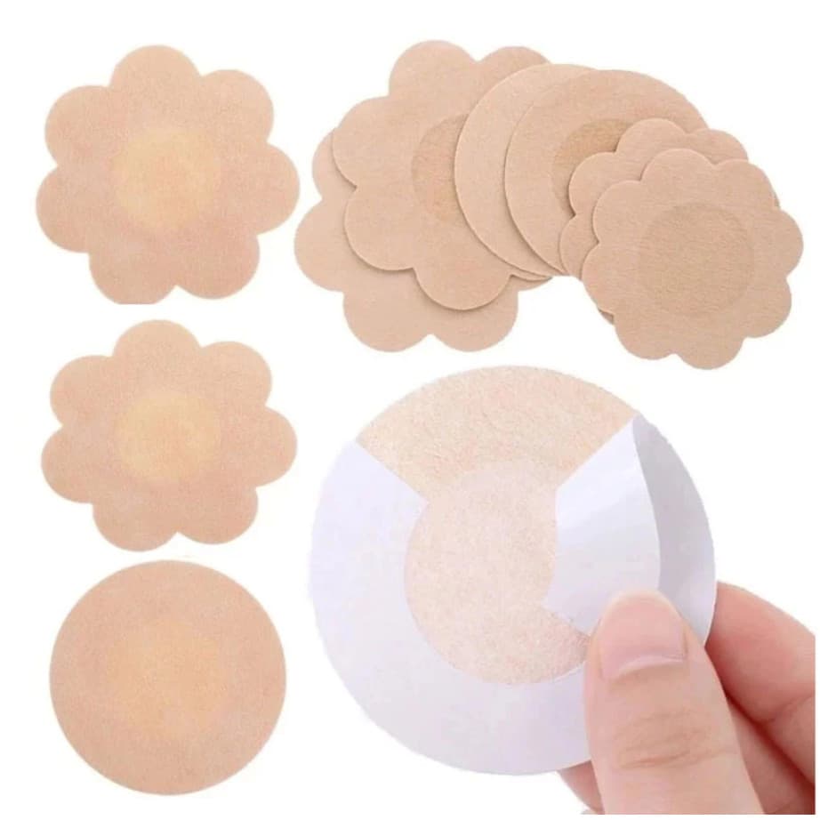 kit Até 100 Tapa-Seios Invisível Adesivo Protetor com 7,5cm de Diâmetro para Tampar Mamilos/Aureola