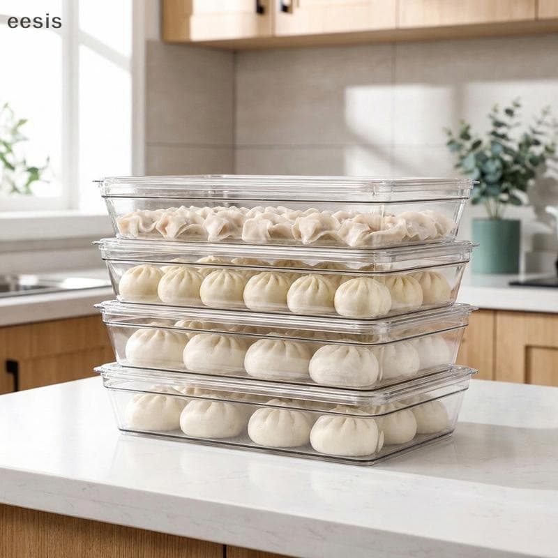Caixa De Armazenamento De Bolinho Transparente eesis Com Tampa Segura Suporte Para Alimentos À Prova De Umidade Ideal Or