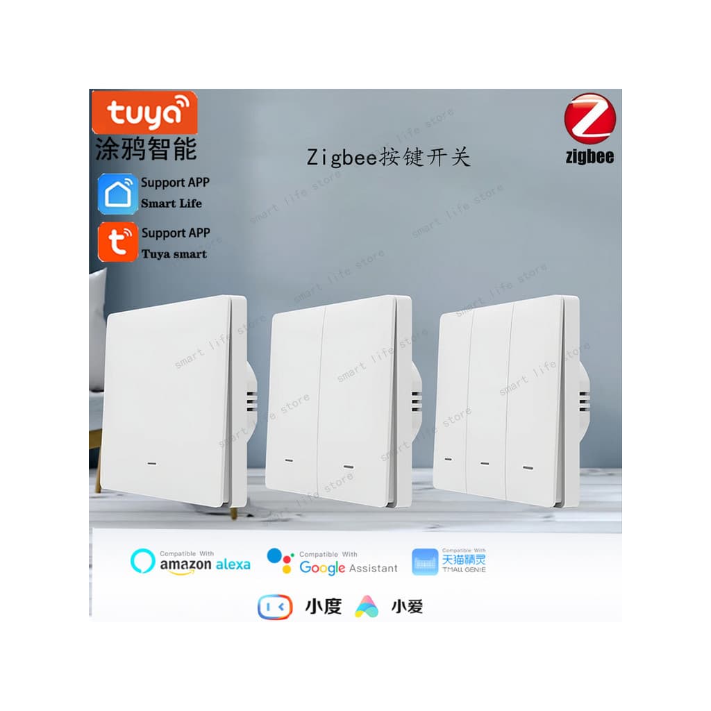 Graffiti Zigbee Smartphone APP controle único Zero botão de fogo tipo doméstico novo antigo transformação engenharia int