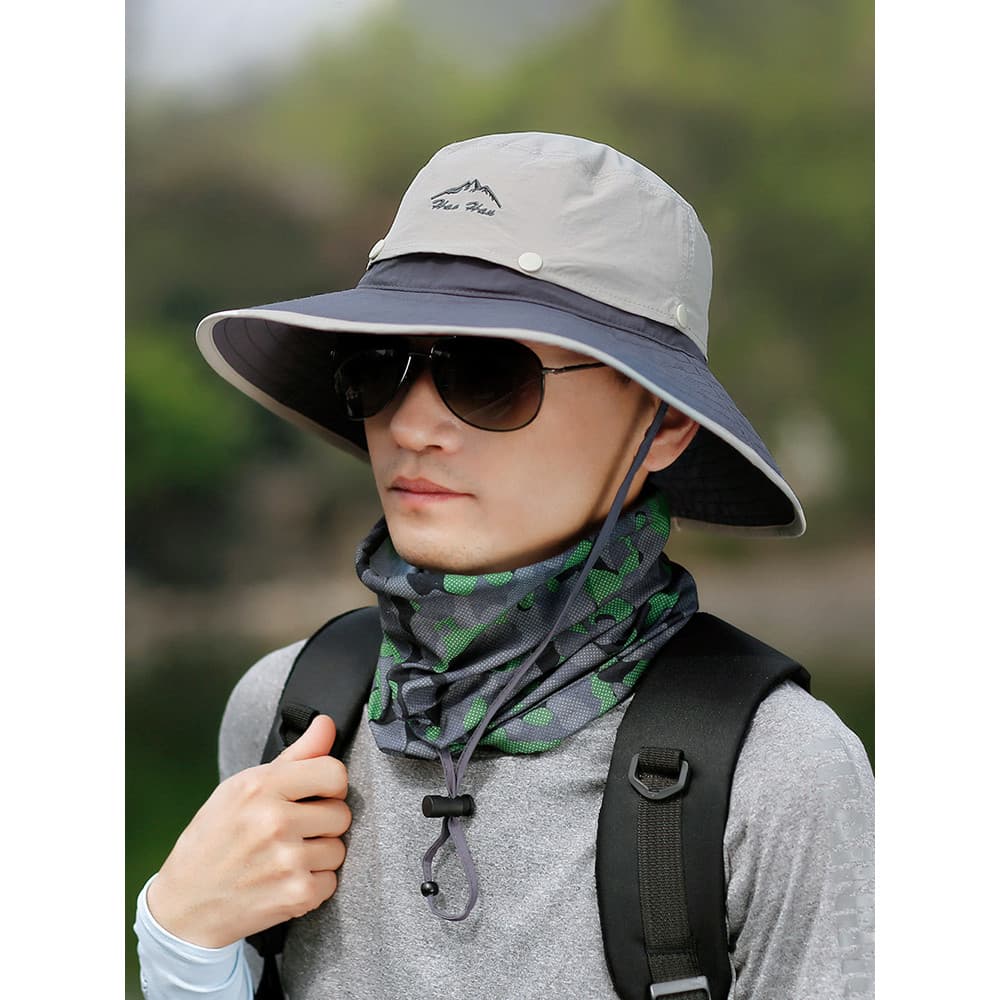 Chapéu masculino verão guarda-sol protetor solar ao ar livre Anti-ultravioleta chapéu de sol chapéu de pesca masculino b