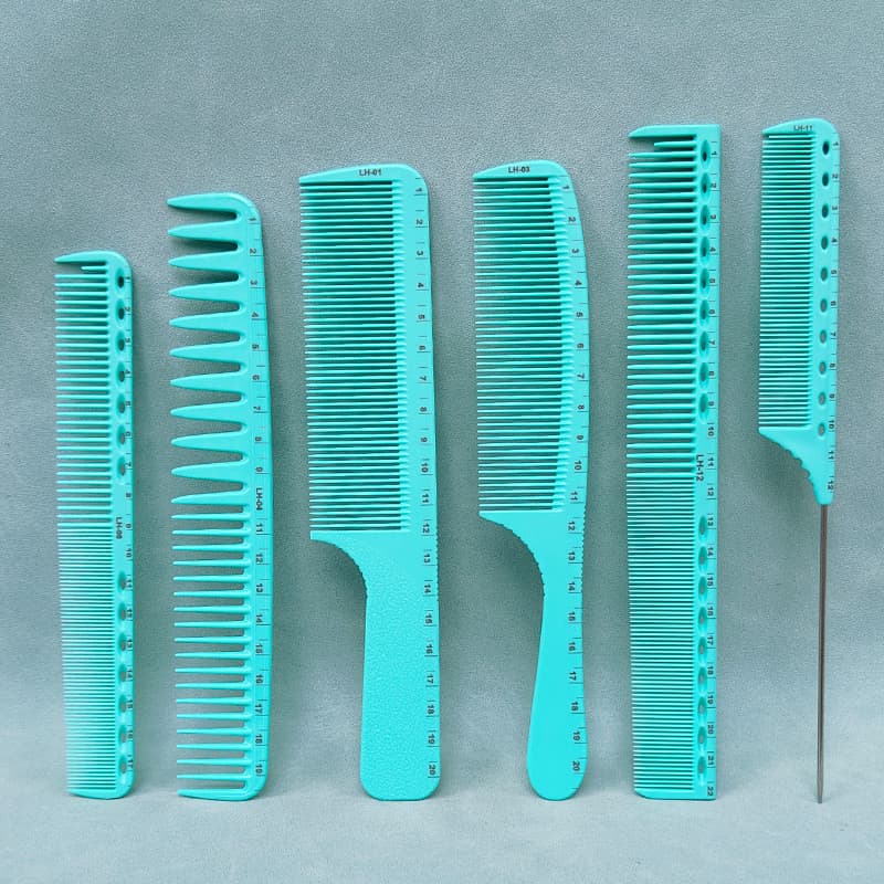 Pente graduado para salões de beleza, pente para cabelo masculino, pente de cabo fino, pente para cabelo feminino, pente