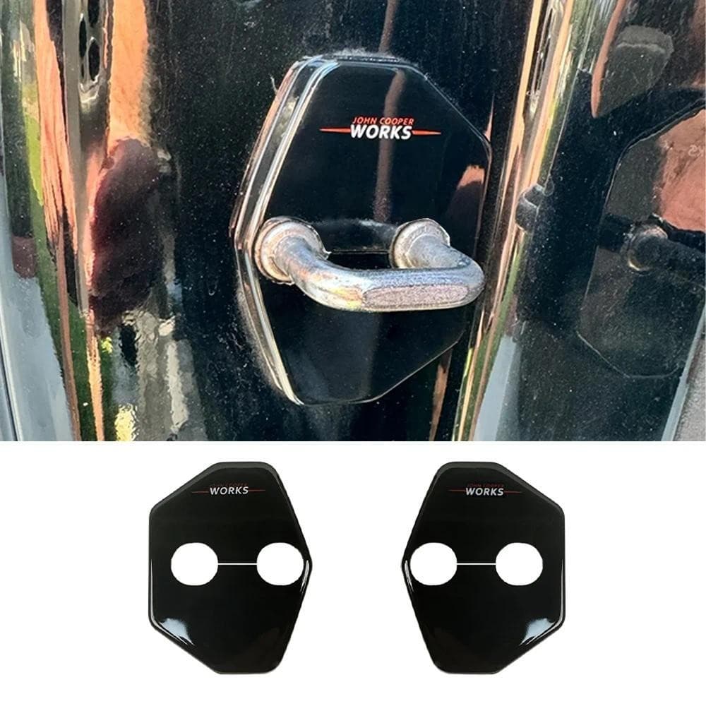 2 Pçs Fechadura Da Porta Do Carro Fivela Protetora Capa Estilo Para Mini Cooper R55 R56 R57 R58 R59 Acessórios Automóvei