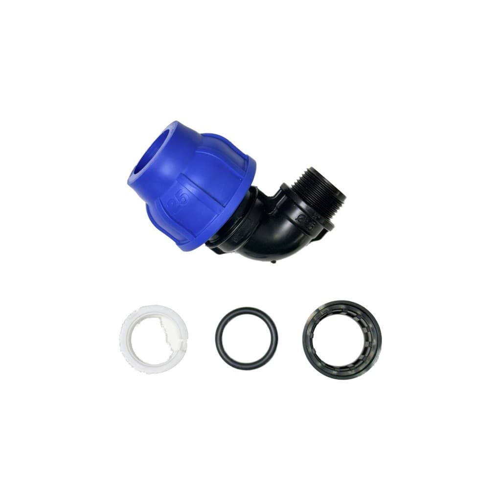 Joelho 90 Pead 25mm X 1/2" Rosca Macho Irritec