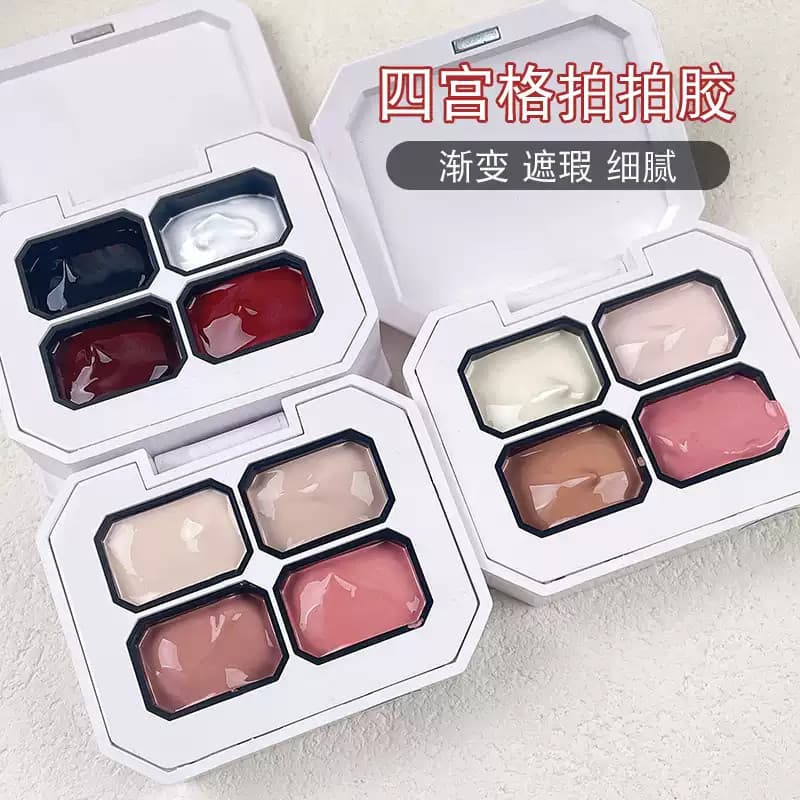 Cola para esmalte quatro em um, cola gradiente para esmalte, alta saturação, cola para esmalte de Manicure, quatro @-