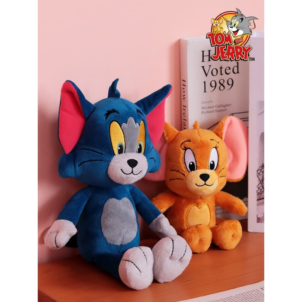 Genuíno gato e rato boneca de pelúcia Jerry mouse boneca bonito dos desenhos animados brinquedo das crianças presente an