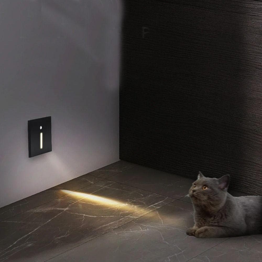 Lanterna LED Para Escada , Lâmpada De Parede Inteligente Embutida , Luz Criativa Com Sensor De Movimento