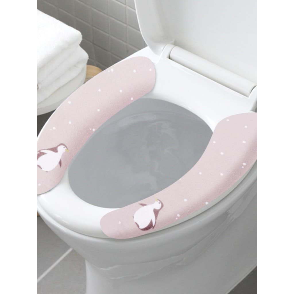 Assento de vaso sanitário doméstico estilo japonês, capa pegajosa para assento de vaso sanitário, Universal, espessada,