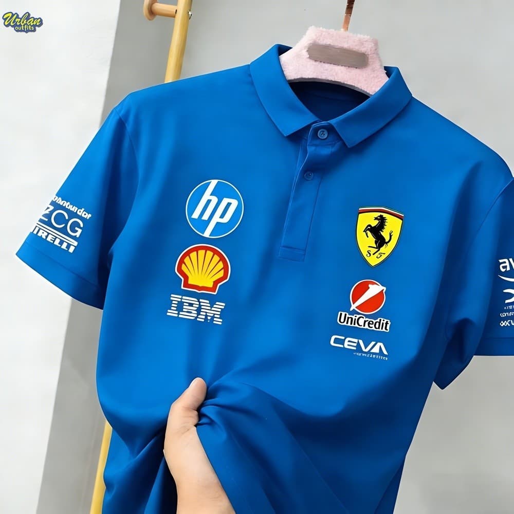 2026 Camisas polo femininas masculinas, camisas polo estampadas de manga curta com listras de alta qualidade e bloqueio