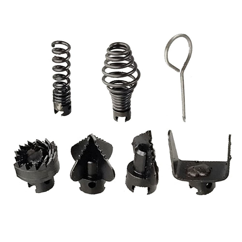 Musiclover-BR 7 peças 16mm conjunto de cabeça de cortador de combinação de máquina de limpeza de drenagem de aço