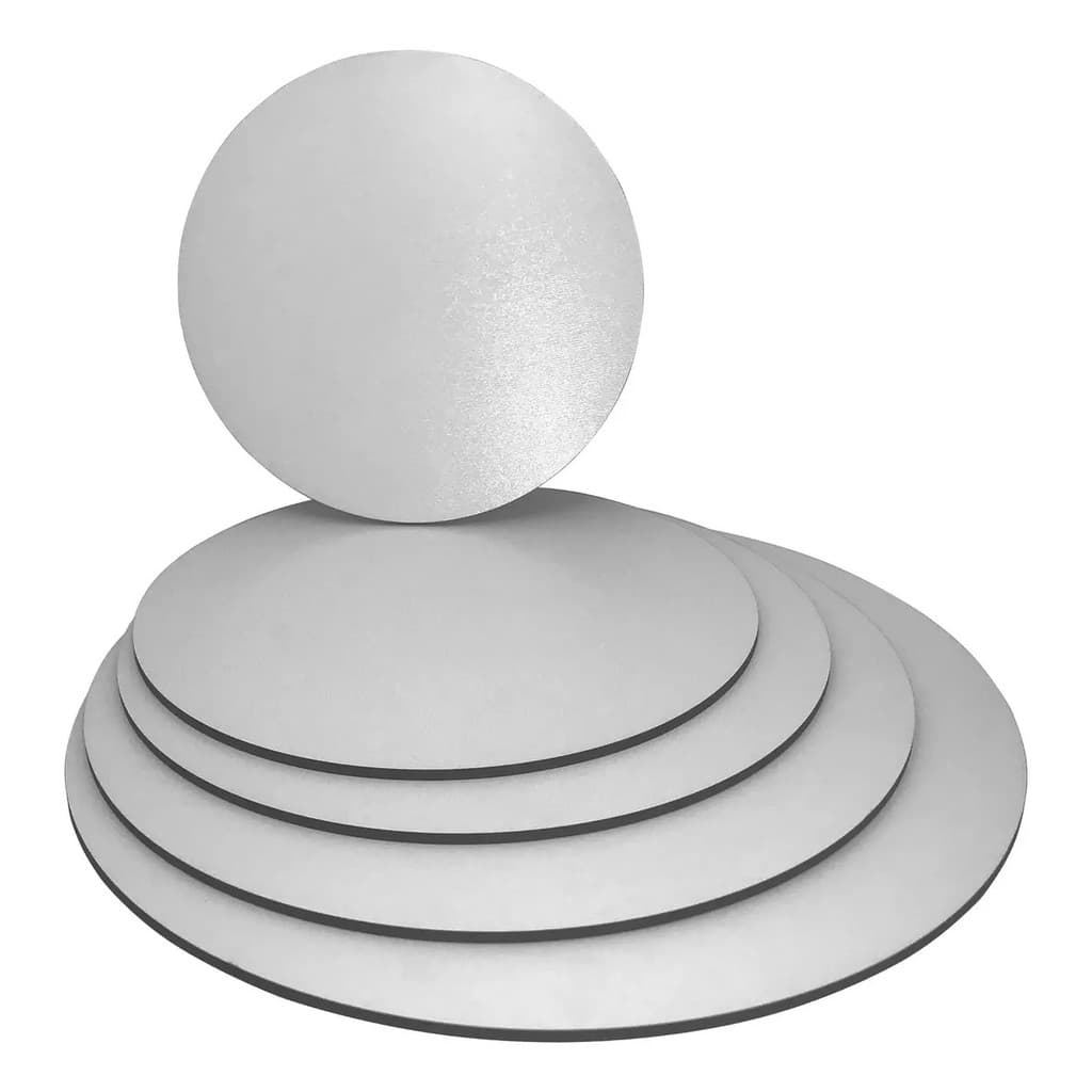 Kit 20 Cake Board Redondo MDF Branco Tabuleiro para Bolo