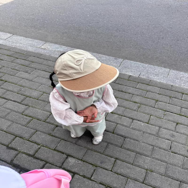 Versão coreana crianças chapéu verão arco grande borda protetor solar chapéu do bebê menina boné de beisebol viagem vazi