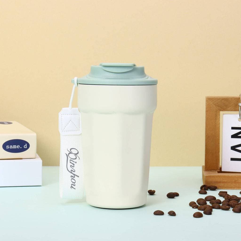 Copo de café octogonal gradiente, copo de armazenamento frio, copo de água portátil, copo térmico de aço inoxidável 316