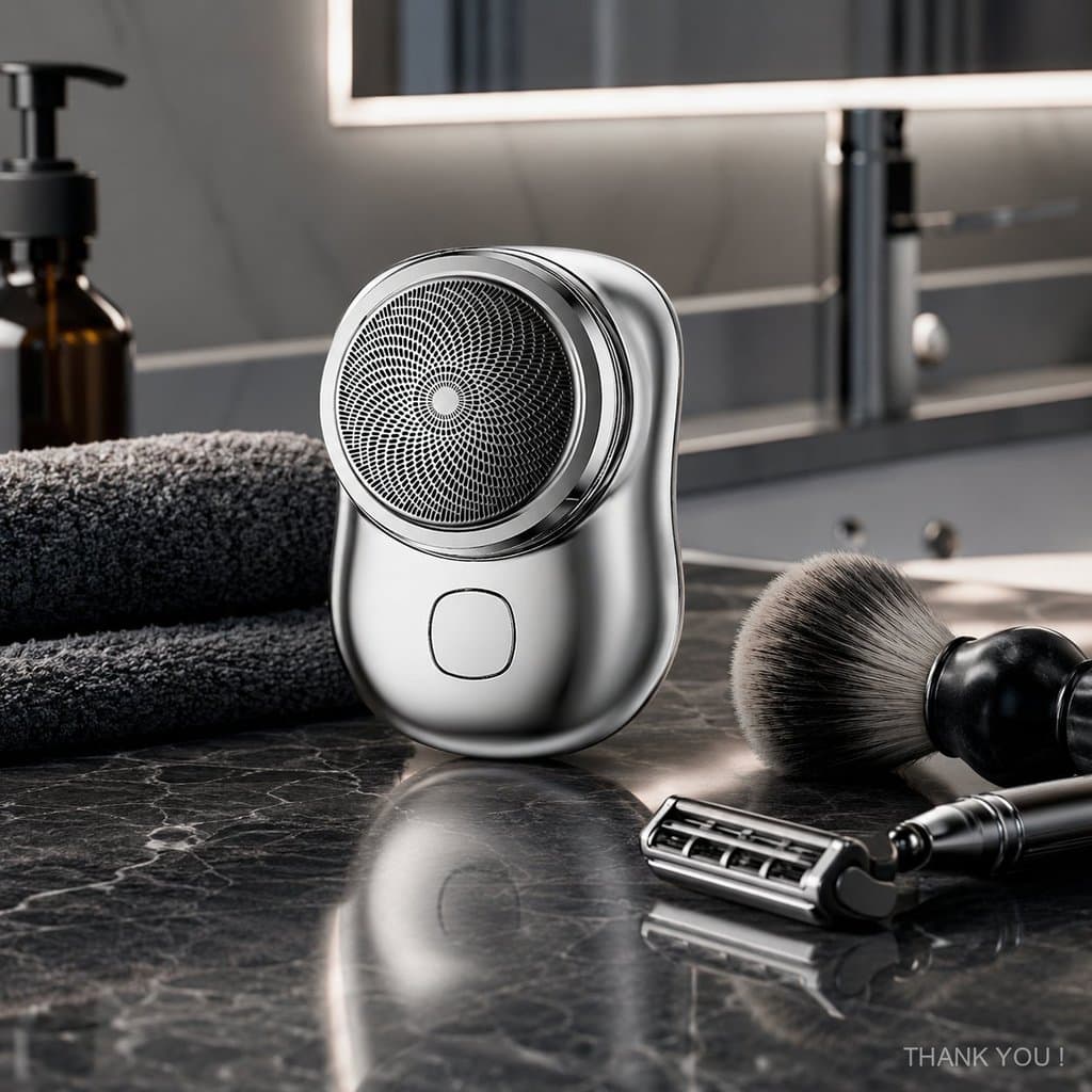 3/4/5 Pcs Mini Barbeador Elétrico Prata Portatil  Duravel Barba Conveniente Ideal Viagem Liberdade Completa