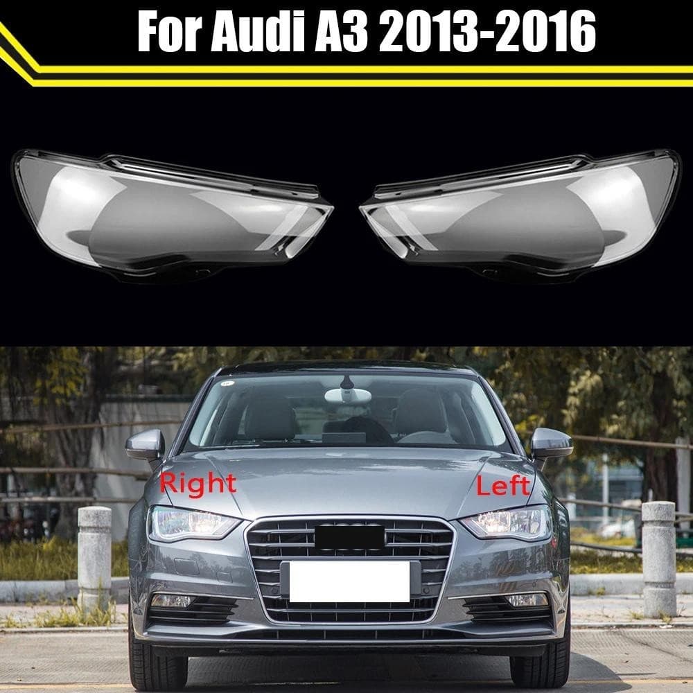 Auto Cabeça Lâmpada Luz Caso Para Audi A3 2013 2014 2015 2016 Frente Do Carro Farol Lente Capa Abajur Escudo Lampcover T