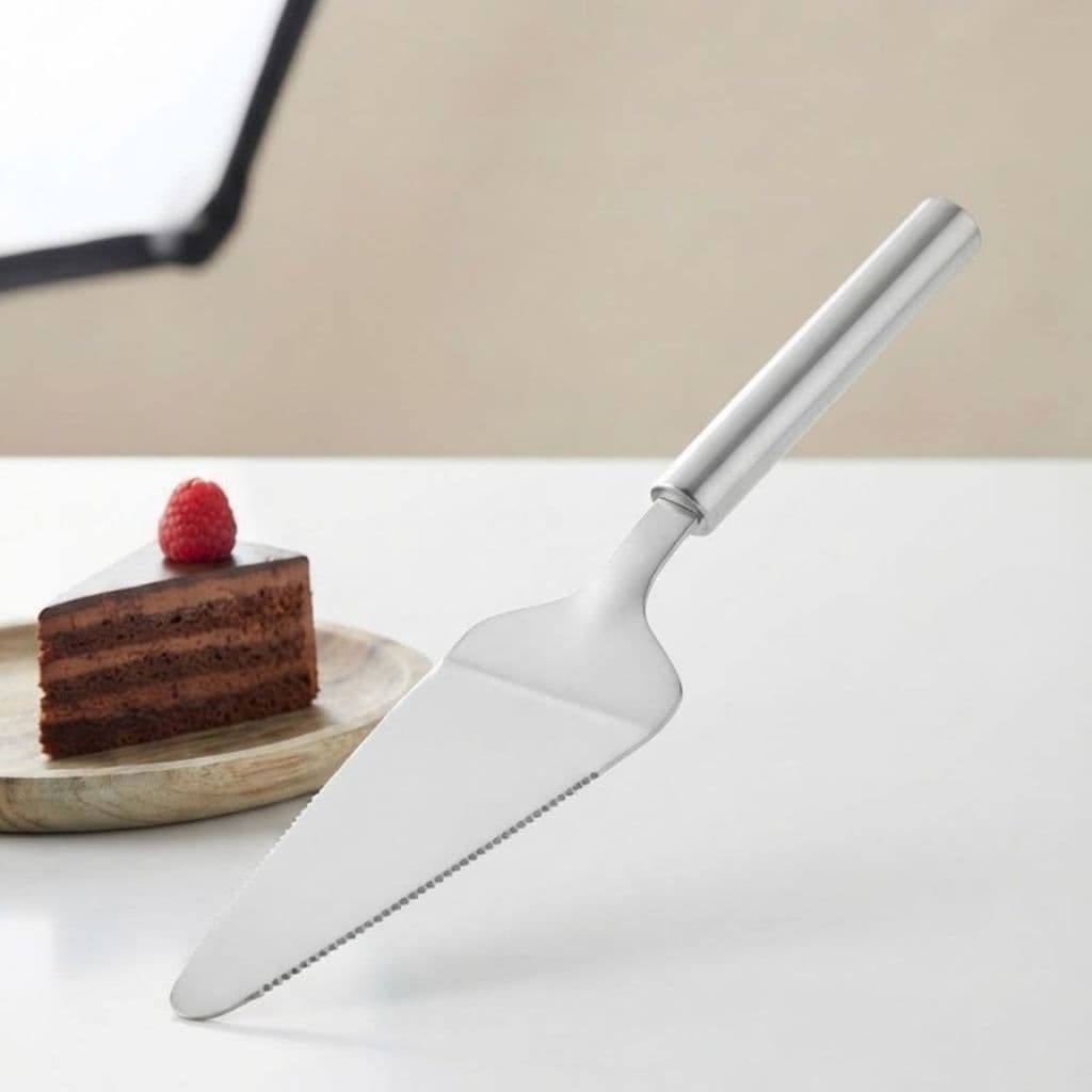 Espátula Pá Para Bolo E Torta Em Inox 26,2cm Corta E Serve