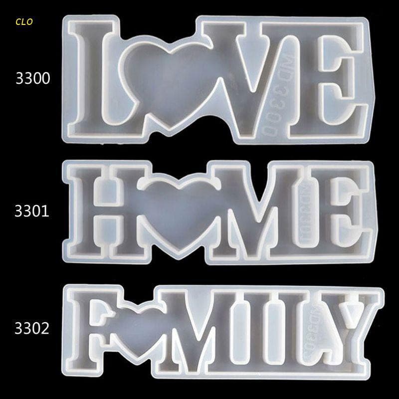 Clo Love Molde Silicone / / Palavra / Moldes Resina Epóxi / Artesanato Artística