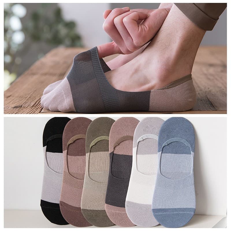 Meias masculinas verão estilo fino barco meias boca rasa meias invisíveis homens meias curtas de algodão Silicone antide