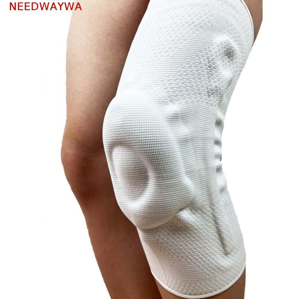 NEEDWAYWA Joelheira , Manga De Joelho De Compressão De Suporte , Joelheiras De Segurança Esportiva De Mola De Silicone E