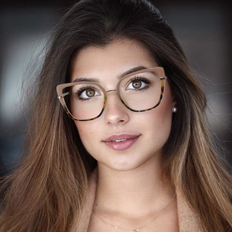 Óculos Anti-Azuis Olho De Gato Armações Ultraleves Mulheres De Computador De Moda Óptica