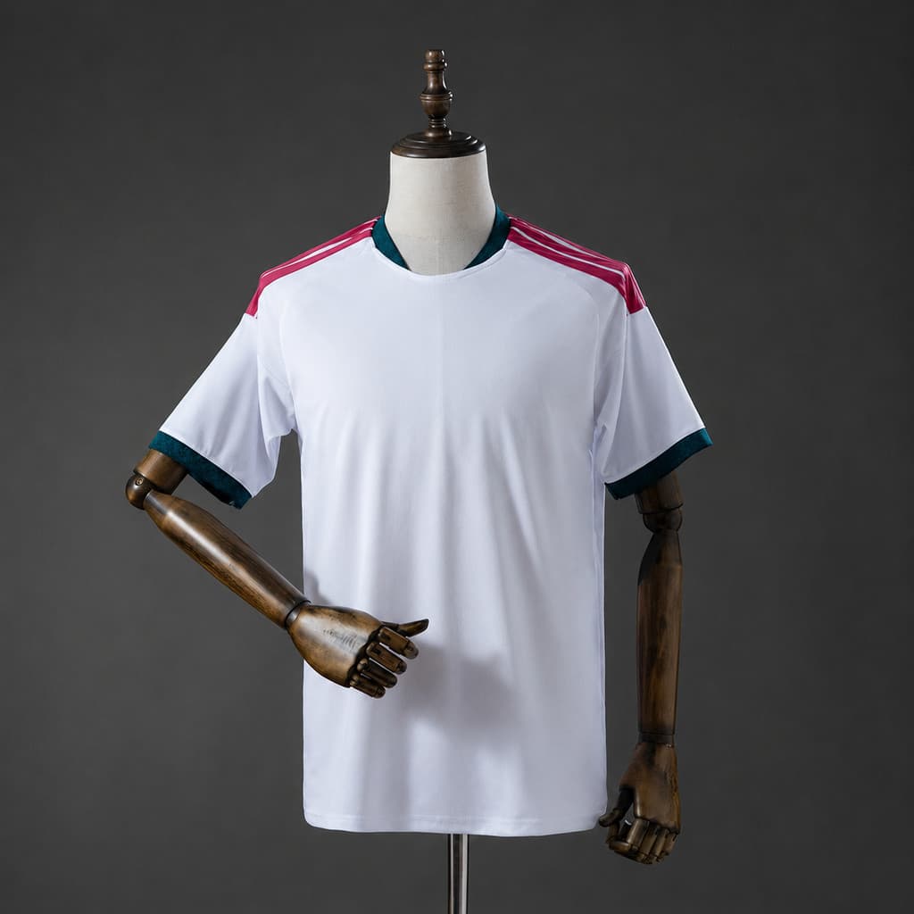 Camisa Masculina Branca com Detalhes Vermelho 26/27 – Modelo Esportivo Casual P ao 2XL