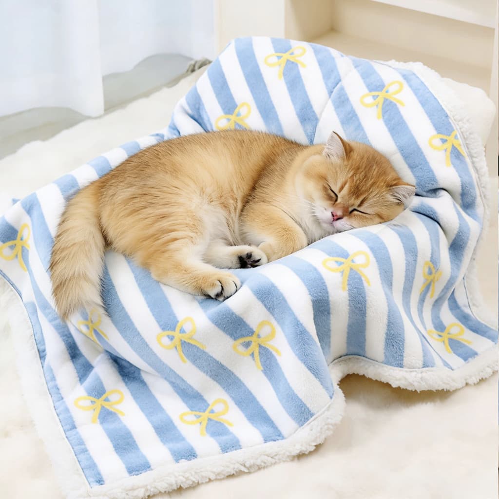 XPAWS Inverno Engrossado Quente Colcha para Animais de Estimação Dupla Camada Cobertor de Lã de Cordeiro Gato Cachorro A