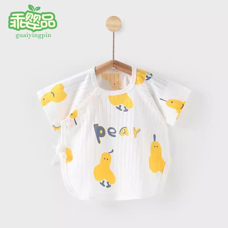 Bebê de manga curta meia volta roupas verão puro algodão roupas recém-nascidos bebê monge roupas mês inteiro roupas deso