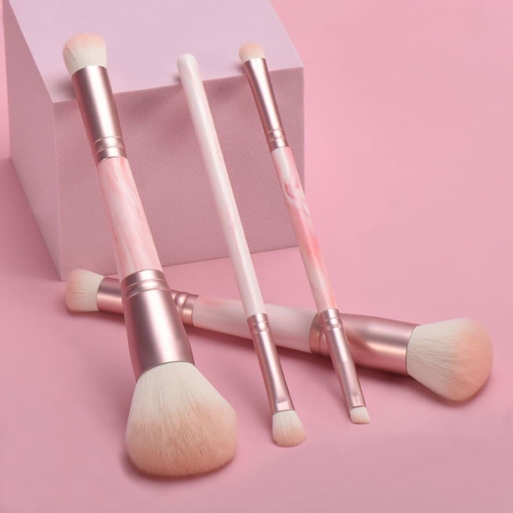Pincel de maquiagem de duas cabeças Premium Super macio, pó solto, Blush, pincel dois em um260828PPP