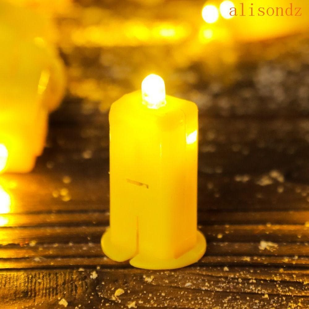 ALISOND1 10pcs Lanterna Luz , Lâmpada Embutida Eletrônica LED Pavio , Material DIY Amarela