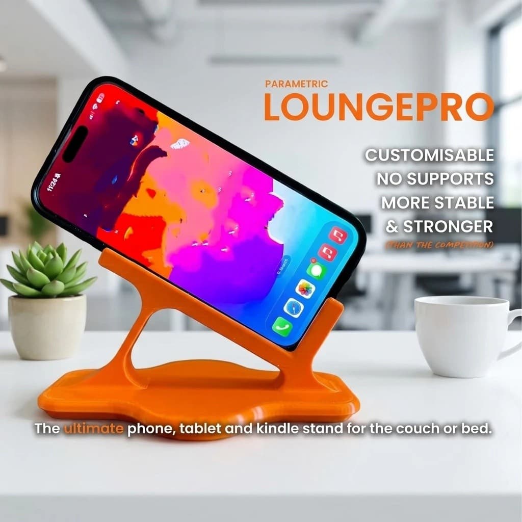 Suporte de Telefone Portátil Impresso em 3D para Mesa, para assistir TV deitado de lado, base para tablet para dormir, c
