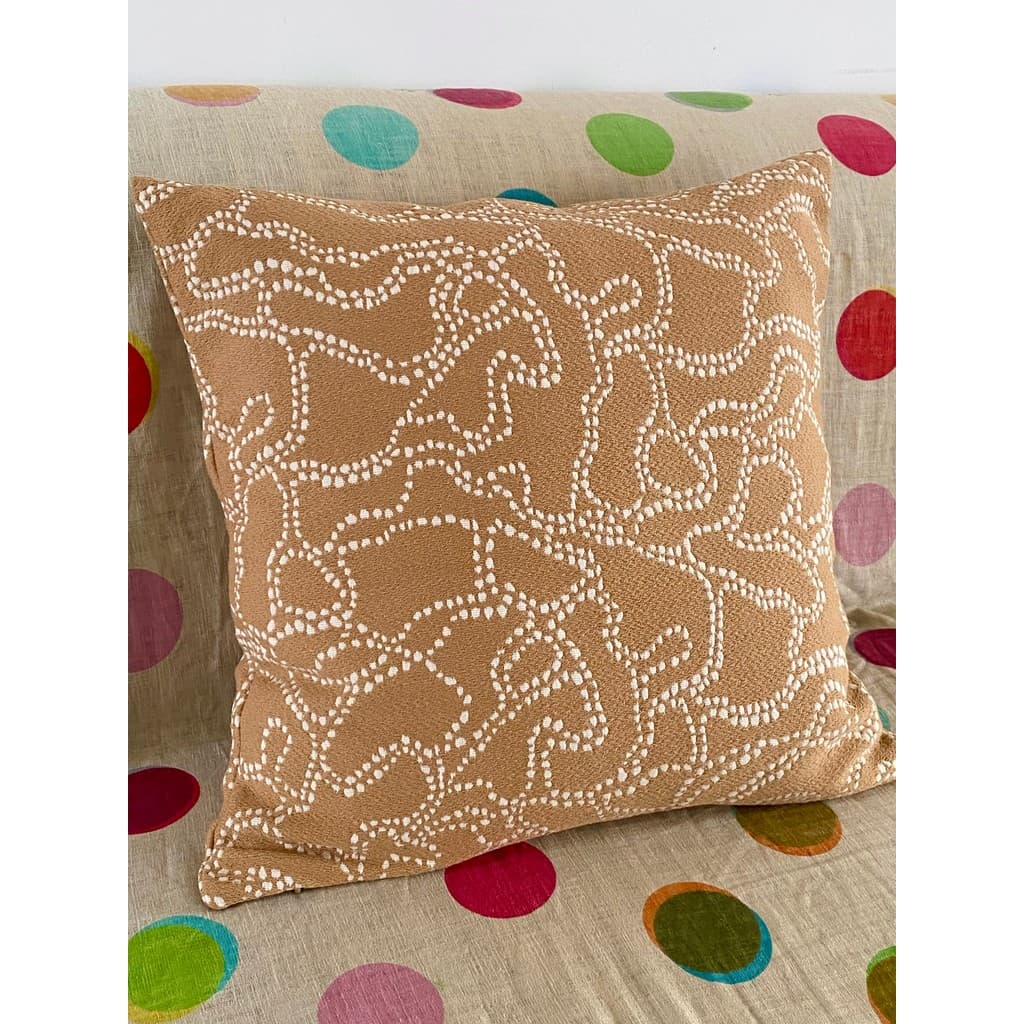 Capa de almofada grossa em Jacquard artesanal, fronha de algodão puro tipo zíper, fronha de algodão 50 * 50 cm