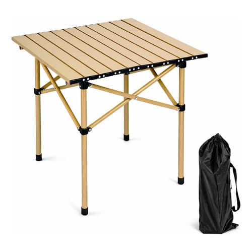 Mesa Dobrável Camping Praia 50x50cm Portátil Bolsa